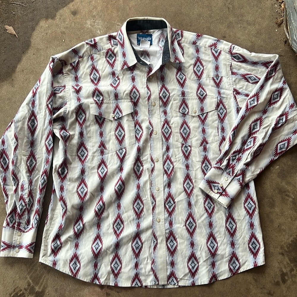 Vintage Wrangler western shirt pearl snap XL